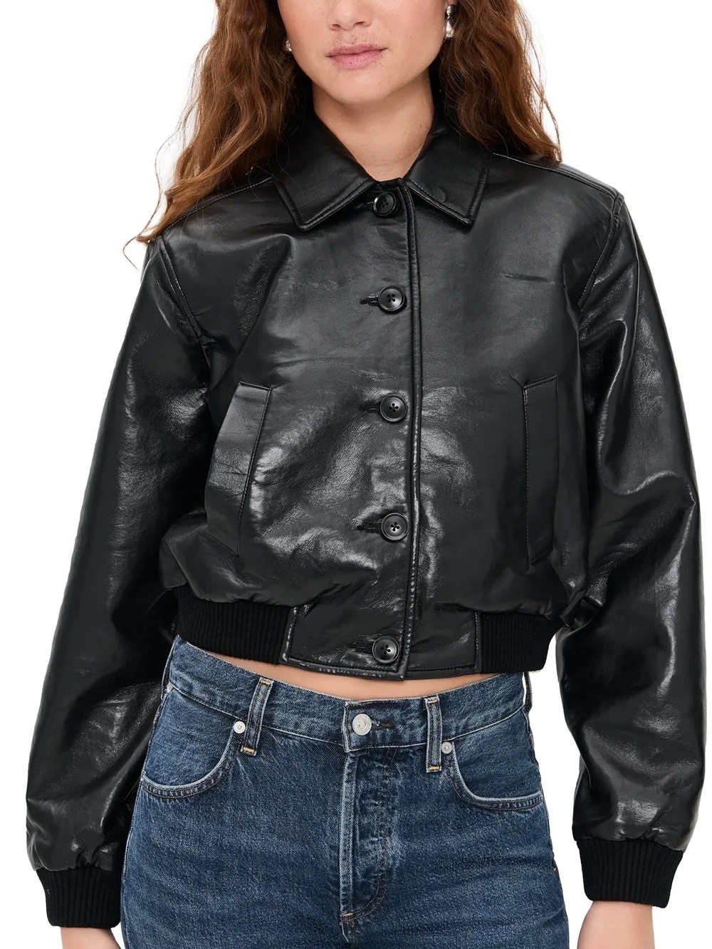 Citizens Of Humanity Lola Bomber Jacket Recycled Leather Blend